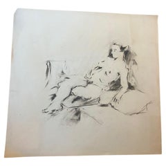 Bleistiftskizze einer Figur auf Papier