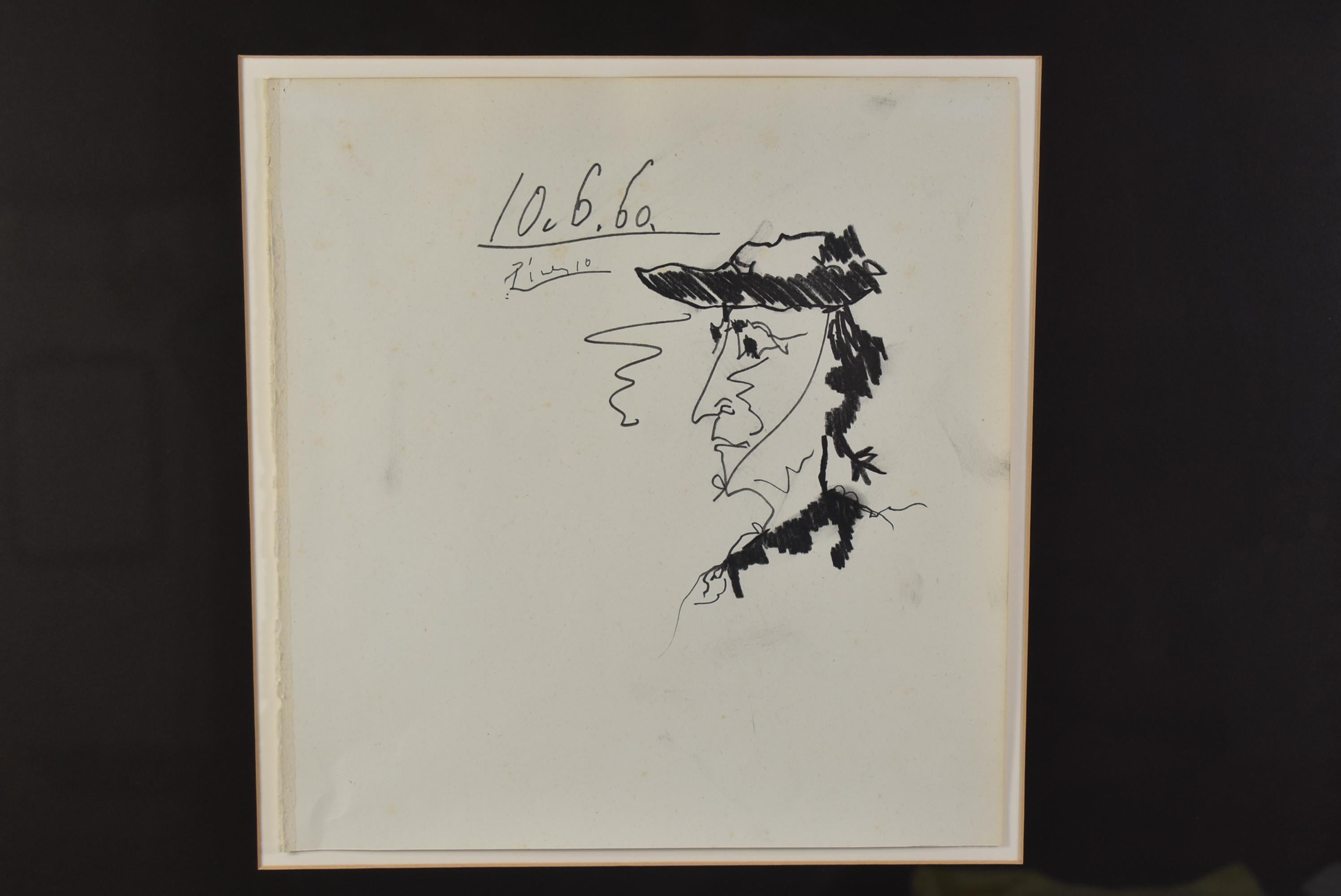 Modern Pencil Sketch Original Portrait by Pablo Picasso