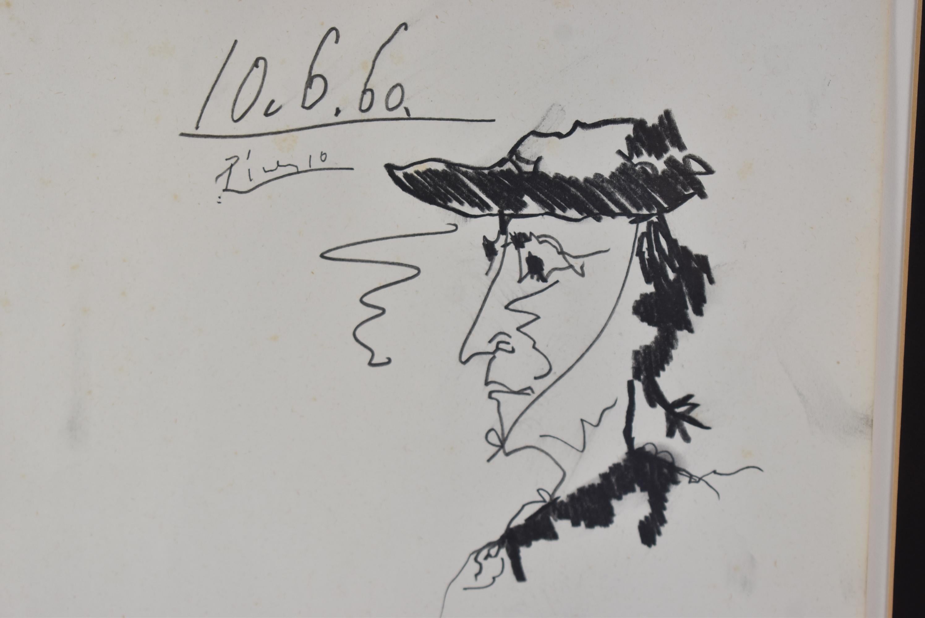 Unknown Pencil Sketch Original Portrait by Pablo Picasso