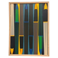 Pencils - Oil on canvas with strong decorative presence