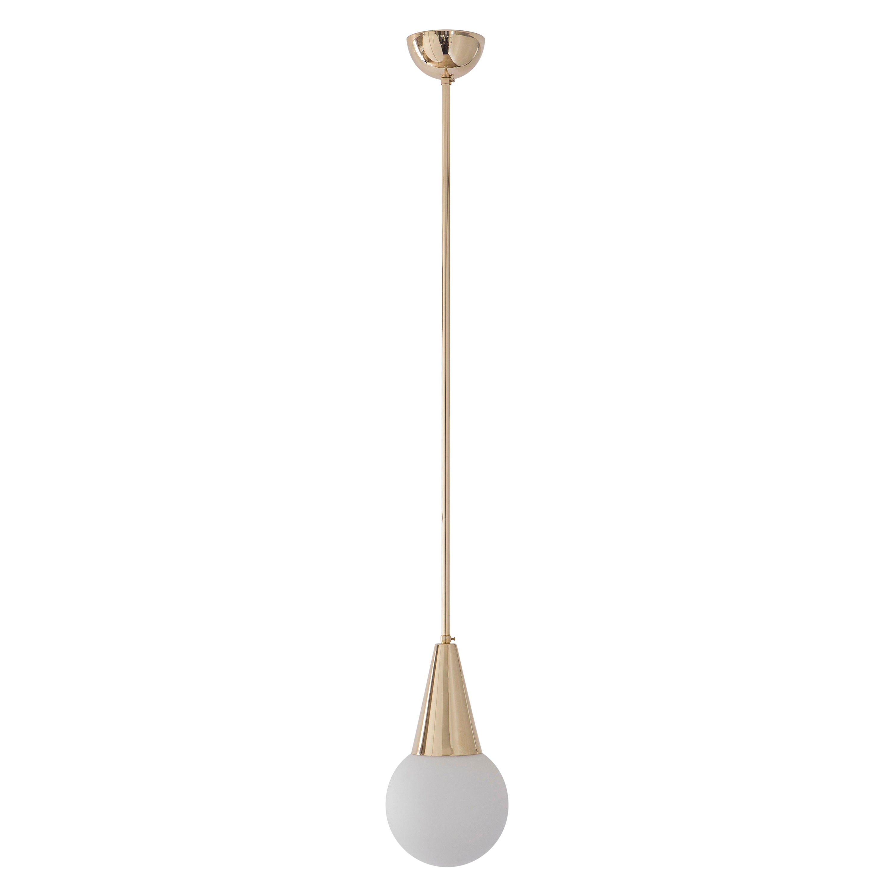 Pendant 05 by Magic Circus Editions
Dimensions: D 25 x W 25 x H 175 cm, also available in H 110, 130, 150, 190 cm
Materials: Brass, mouth blown glass

All our lamps can be wired according to each country. If sold to the USA it will be wired for
