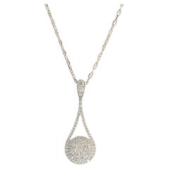 Pendant 0.95 carat Diamonds Brilliant Cut 18K White Gold