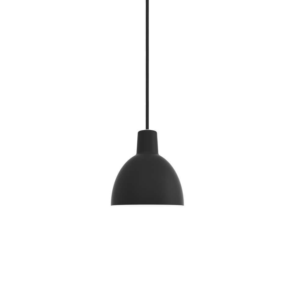 Pendant 120-light by Louis Poulsen
Size: Width x height x length (mm)
120 x 121 x 120, 0.5 kg
Material: Shade in pressed aluminum, matte lacquered. Inner shade with a white reflector made of anodised aluminum. Canopy: Yes, cord length: 2.6 m.