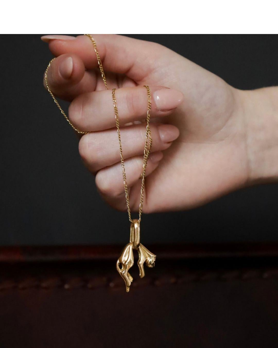 Pendentif panthère en or jaune 18 carats circa 10 grammes en vente 1