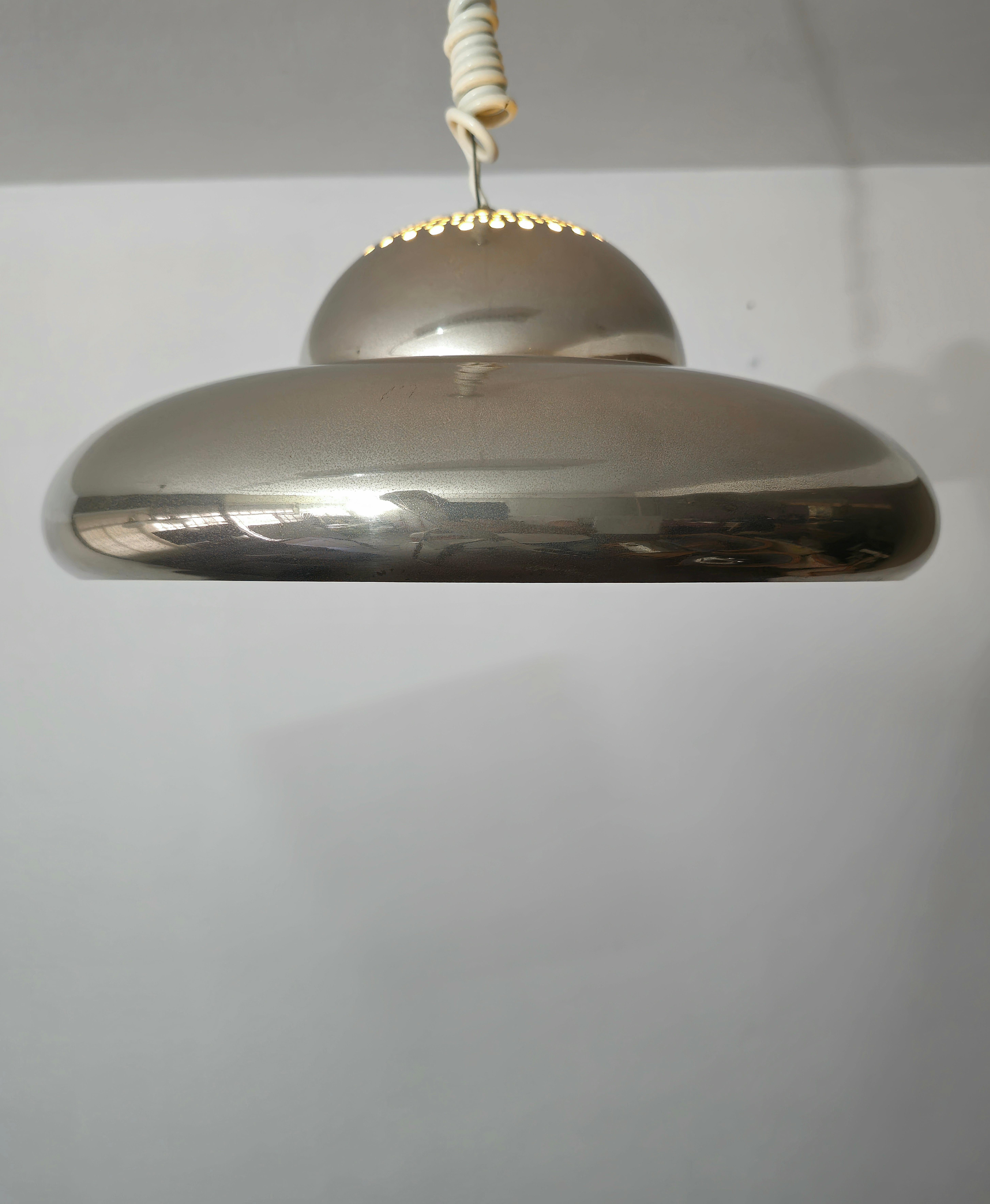 Pendant Afra and Tobia Scarpa for Flos Nickel-Plated Brass Midcentury Italy 1960 For Sale 4