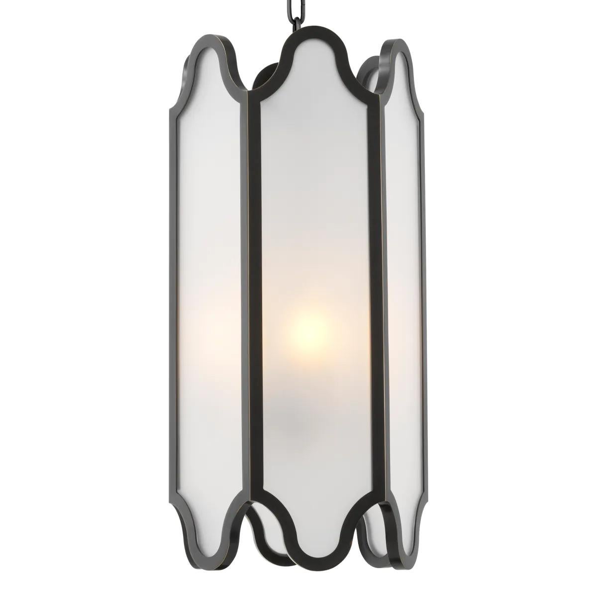 Colgante - Acabado Bronce, Cristal Blanco en Nuevo estado para la venta en Saint-Ouen, FR