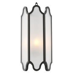 Ciondolo - Finitura bronzo, vetro bianco