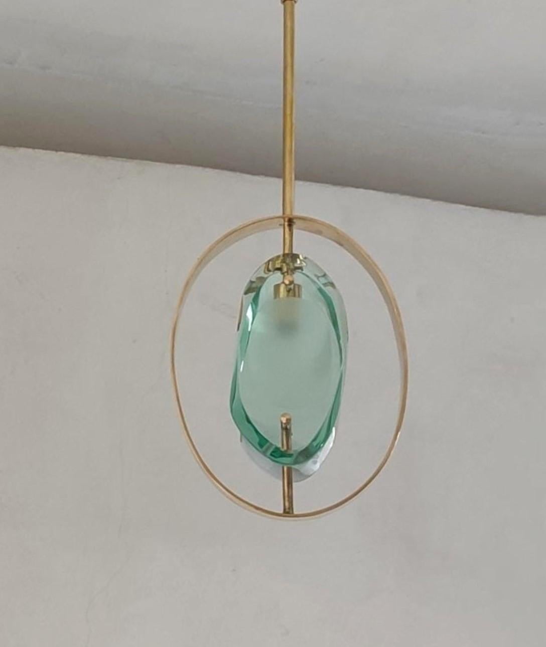 Mid-Century Modern Pendant by Max Ingrand for Fontana Arte Model 1933, Italy, 1961 For Sale