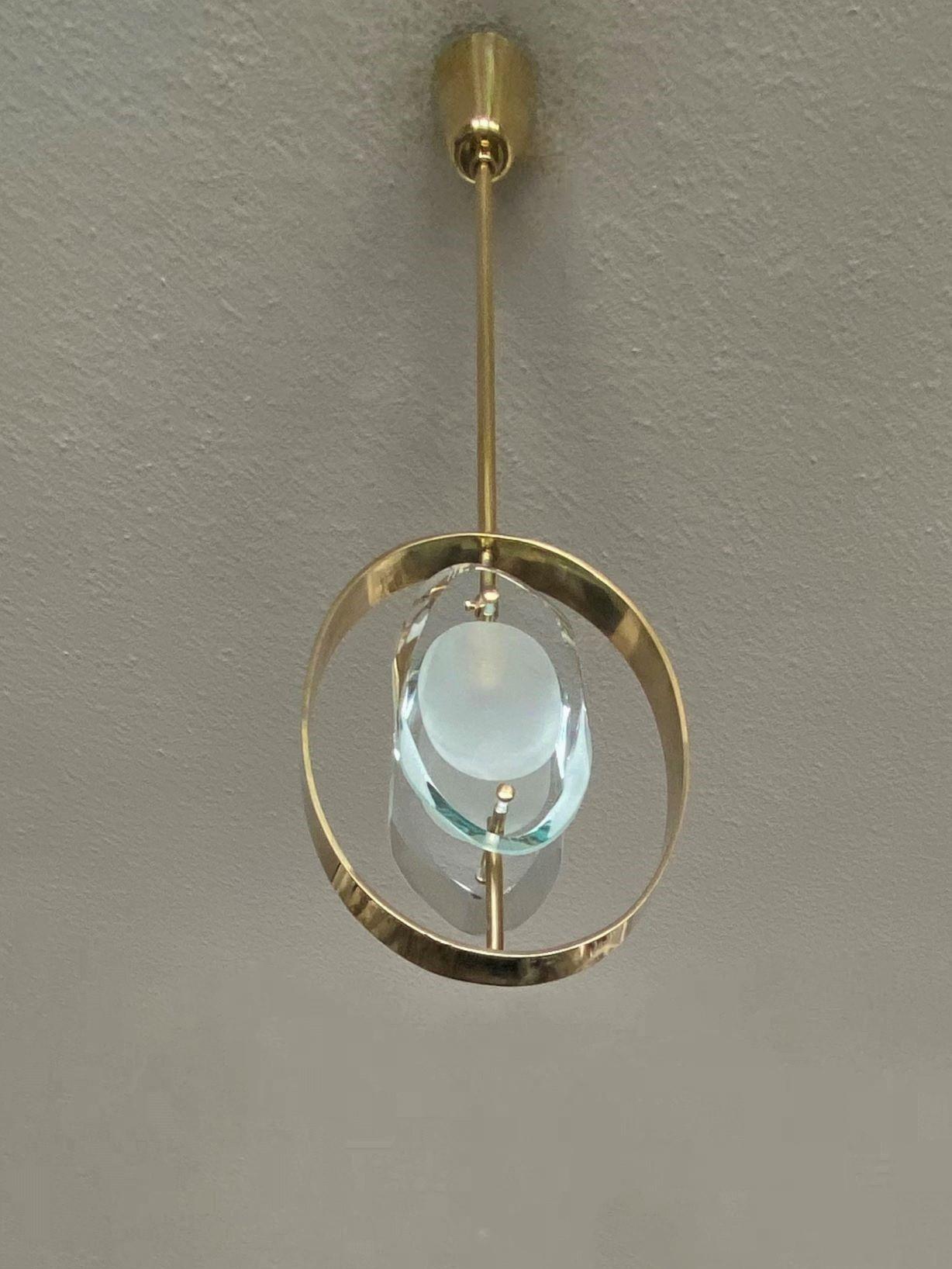 Pendant by Max Ingrand for Fontana Arte Model 1933, Italy, 1961 For Sale 2