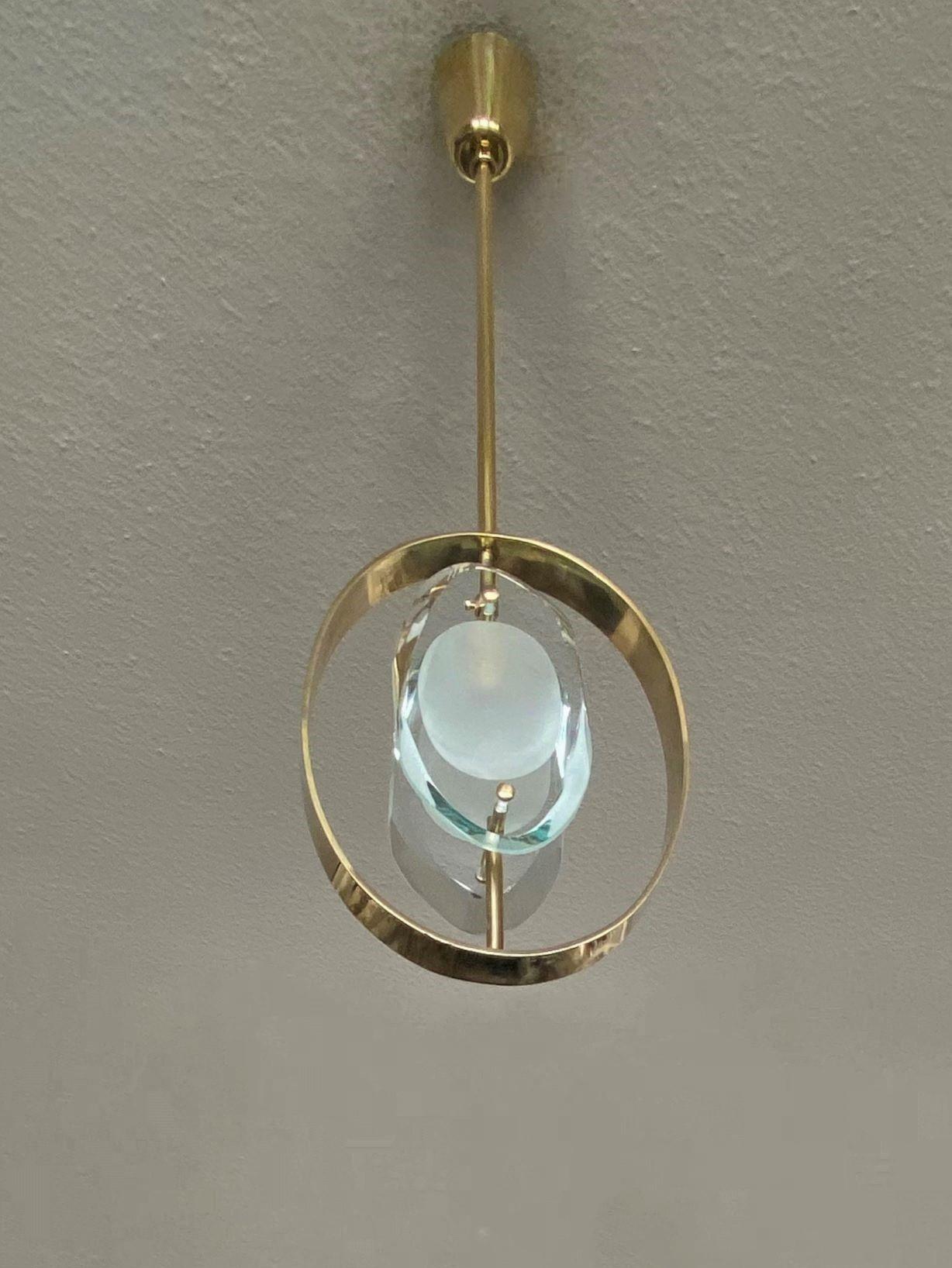 Pendentif de Max Ingrand pour Fontana Arte, modèle 1933, Italie, 1961 en vente 2