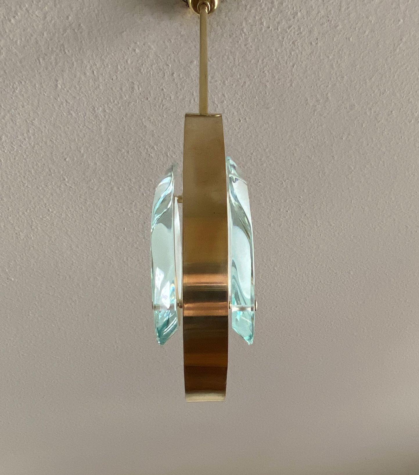 Pendant by Max Ingrand for Fontana Arte Model 1933, Italy, 1961 For Sale 3