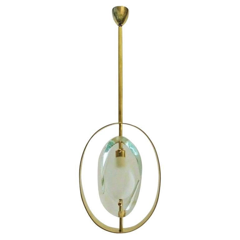 Pendentif de Max Ingrand pour Fontana Arte, modèle 1933, Italie, 1961