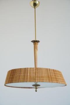 Pendant by Paavo Tynell with Diffuser Pained by Kyllikki Salmenhaara