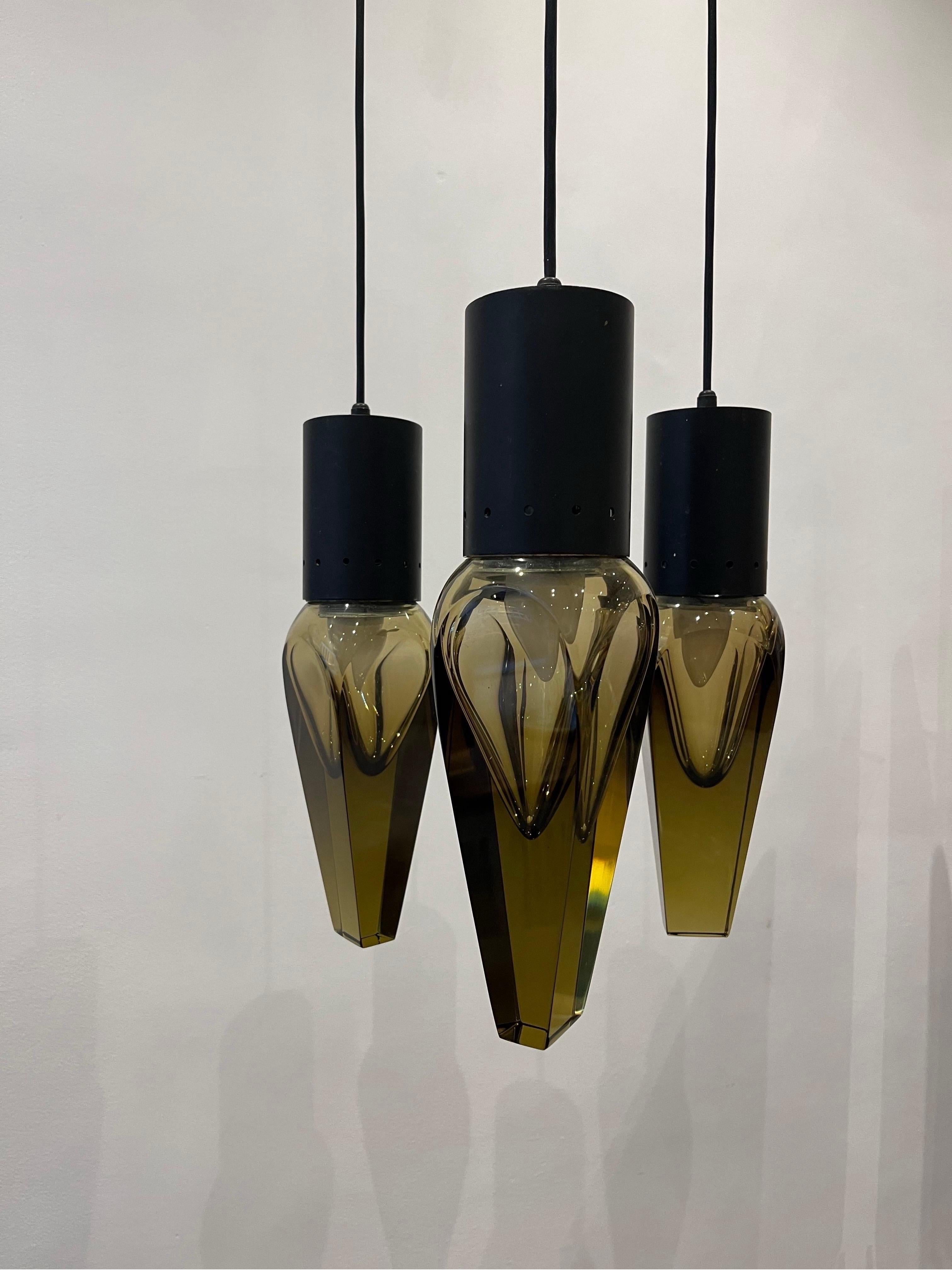 Pendant by Seguso, Colored Glass & Metal, 1960s In Good Condition For Sale In Brussels, BE