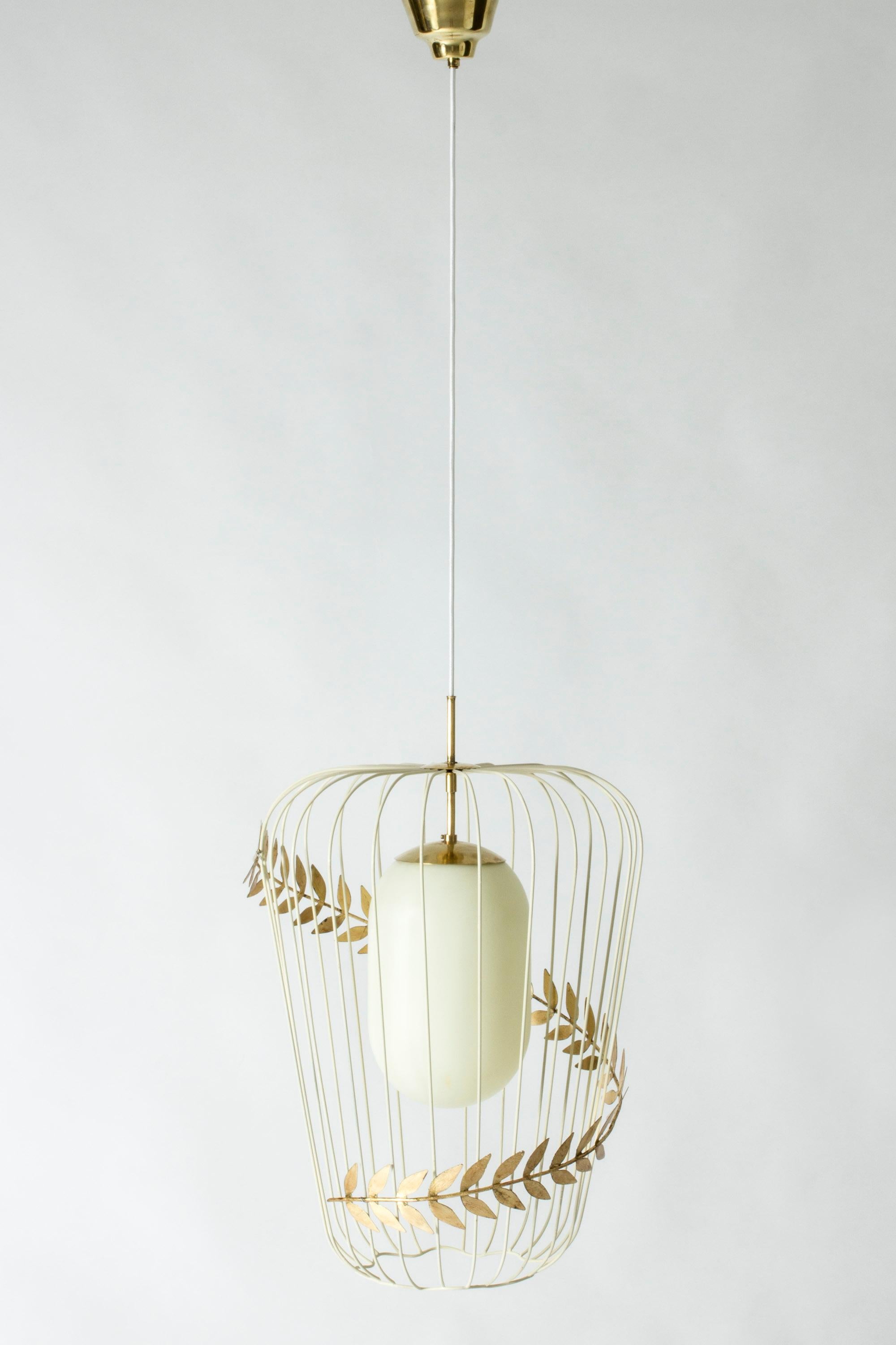 Scandinavian Modern Pendant Ceiling Light by Hans Bergström for Ateljé Lyktan, Sweden, 1940s