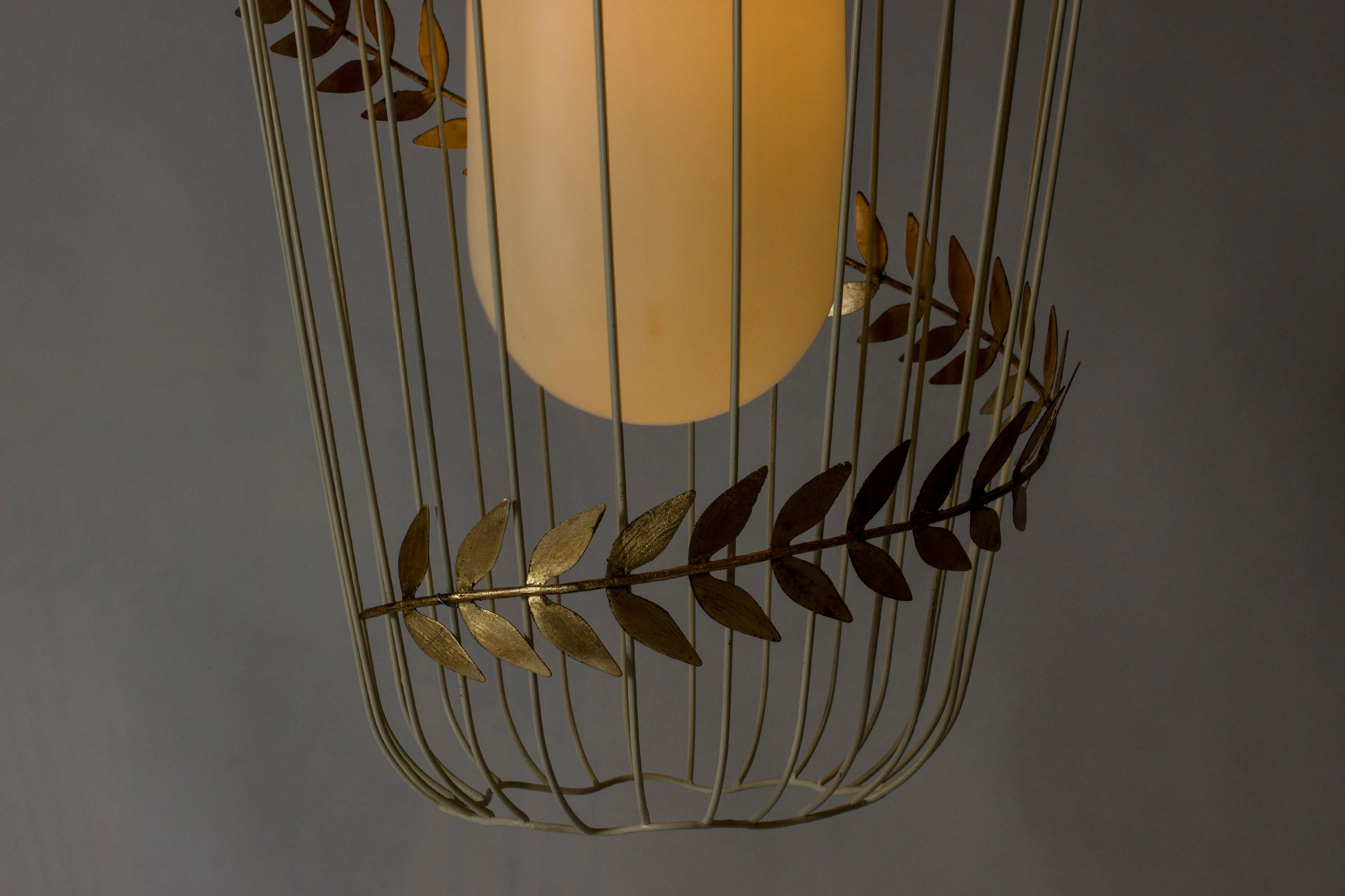 Pendant Ceiling Light by Hans Bergström for Ateljé Lyktan, Sweden, 1940s 1