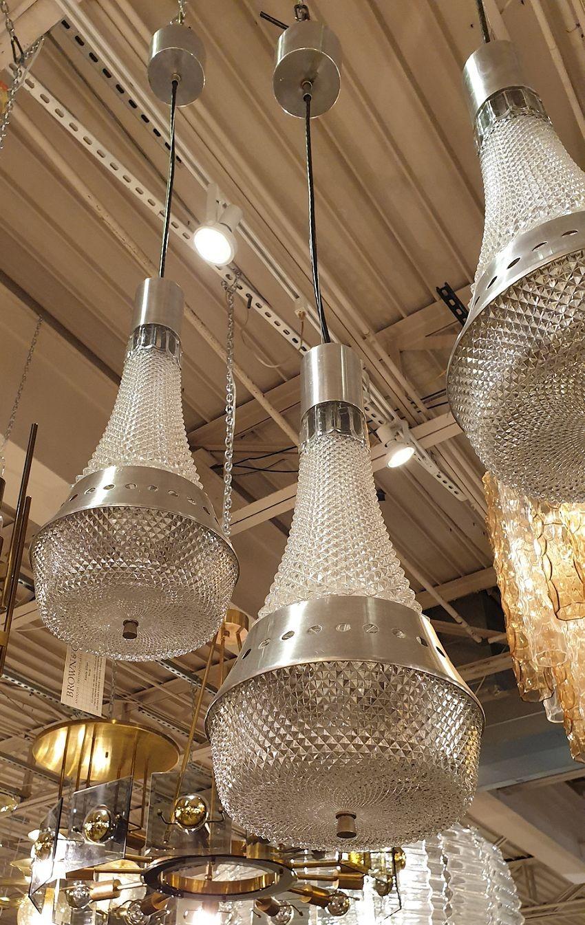 Italian Pendant ceiling Lights - Set of six For Sale