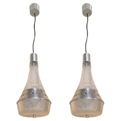Vintage Italian Pendant ceiling Lights - A pair