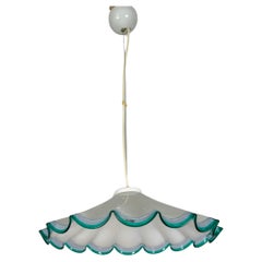 Lámpara colgante de cristal de Murano soplado Diseño italiano postmoderno años 80