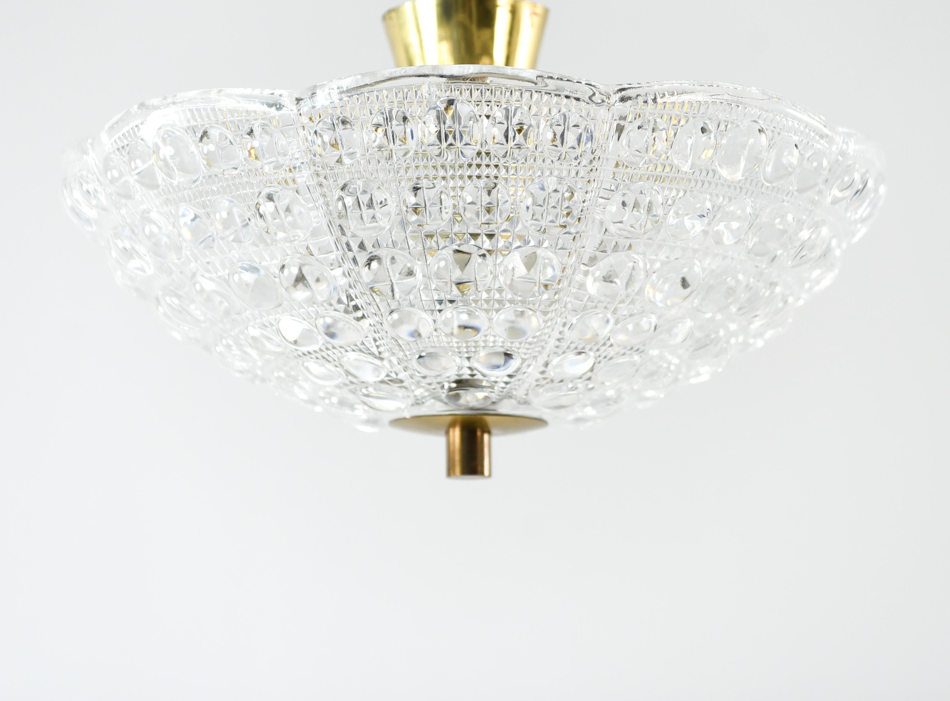Mid-Century Modern Pendant Chandelier by Carl Fagerlund for Orrefors