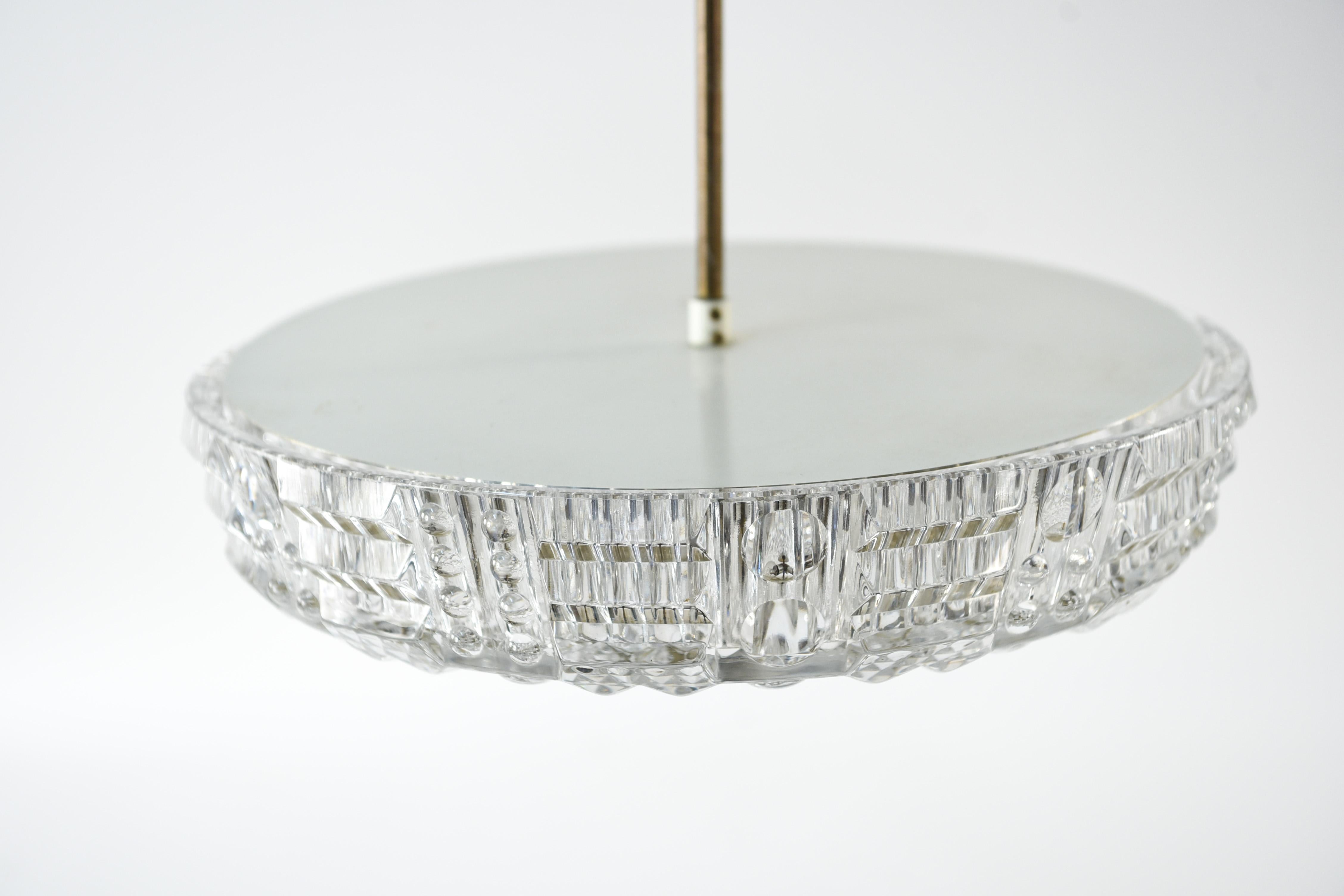 Mid-20th Century Pendant Chandelier by Carl Fagerlund for Orrefors
