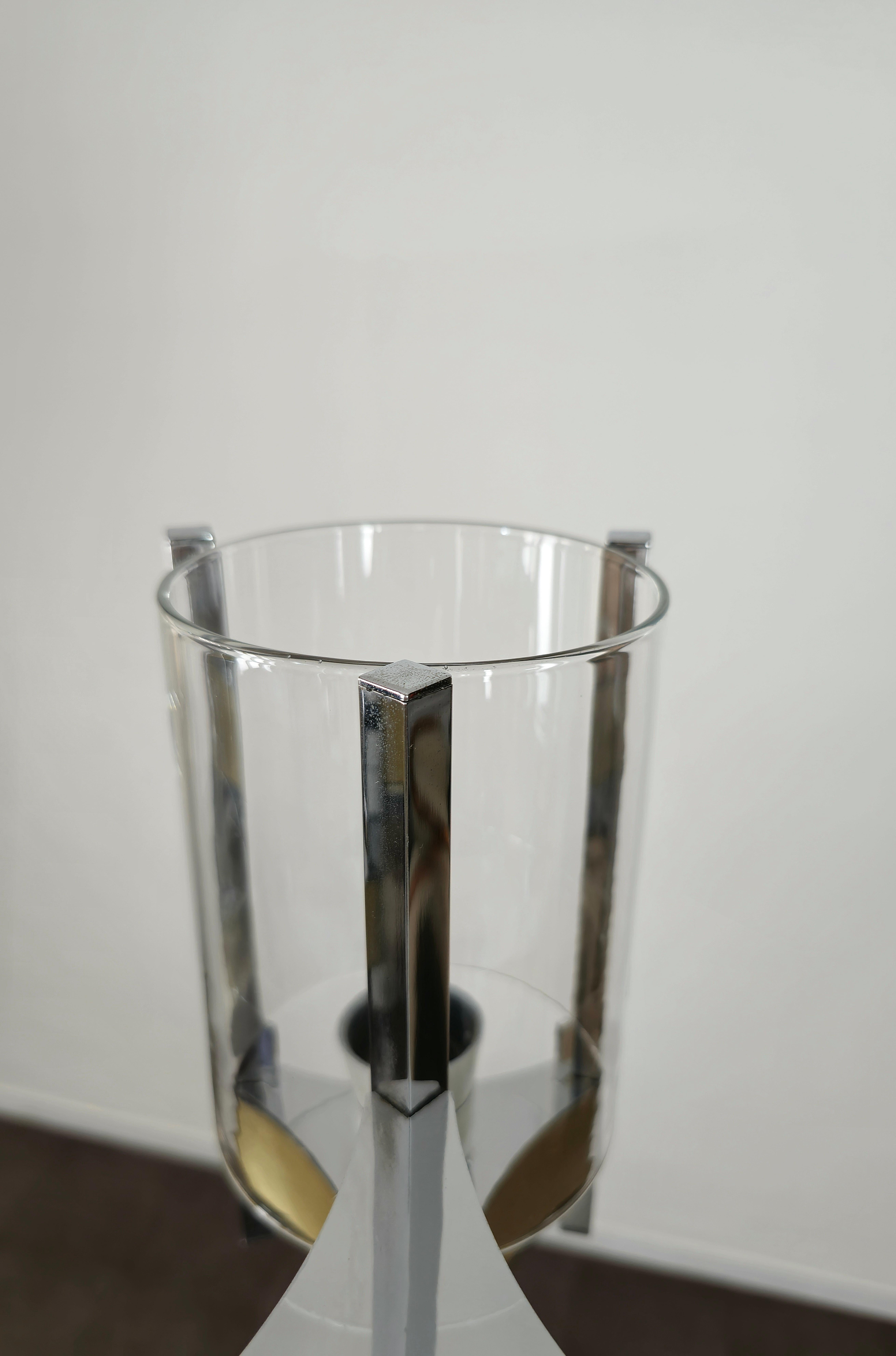 Pendant Chandelier Gaetano Sciolari Glass Brass Midcentury Italian Design 1960s For Sale 7