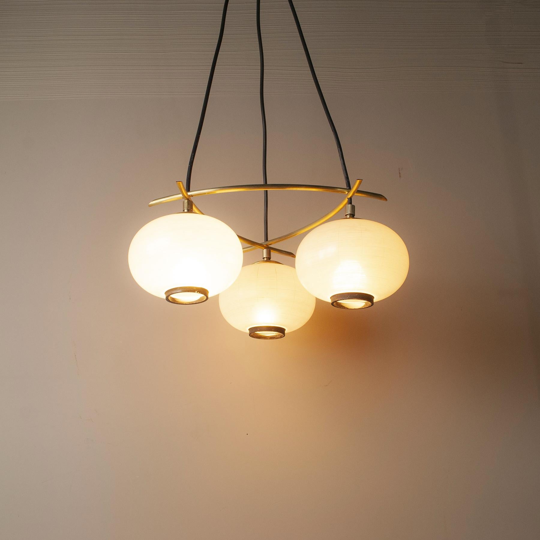 Pendant Chandelier Itailan Mdcentury from the 50s For Sale 2