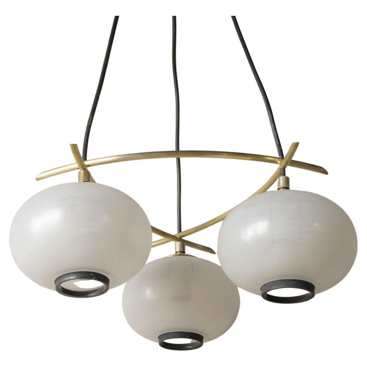 Pendant Chandelier Itailan Mdcentury from the 50s For Sale
