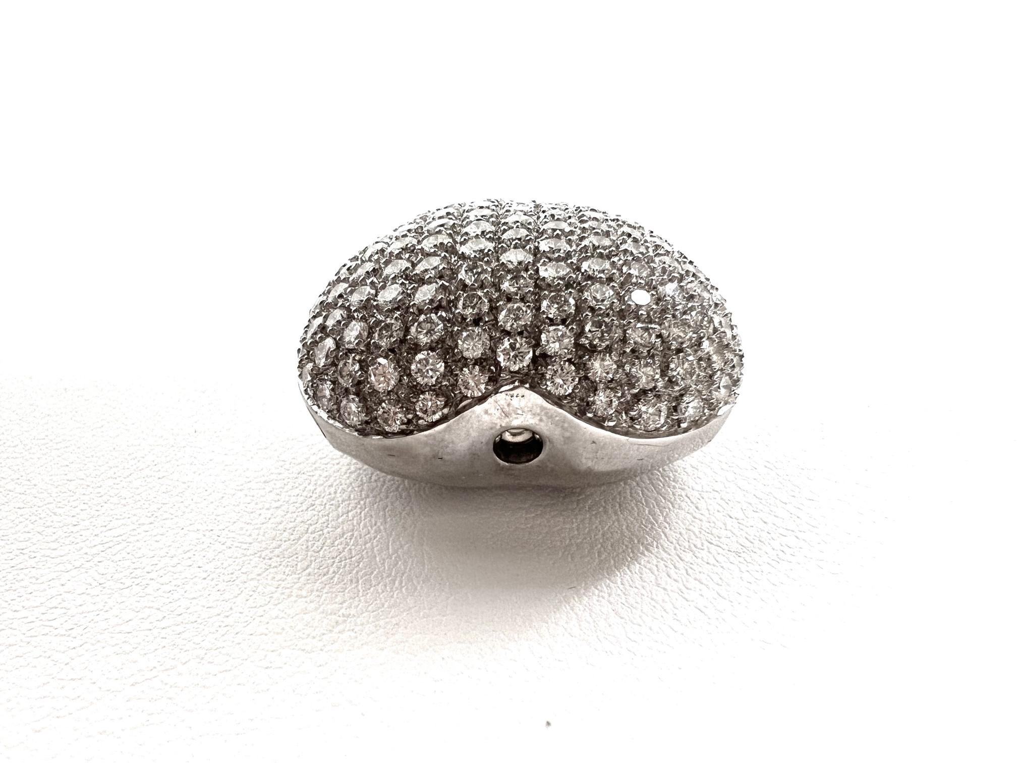 Pendant / Clasp in White Gold with Diamonds In New Condition In Idar-Oberstein, DE