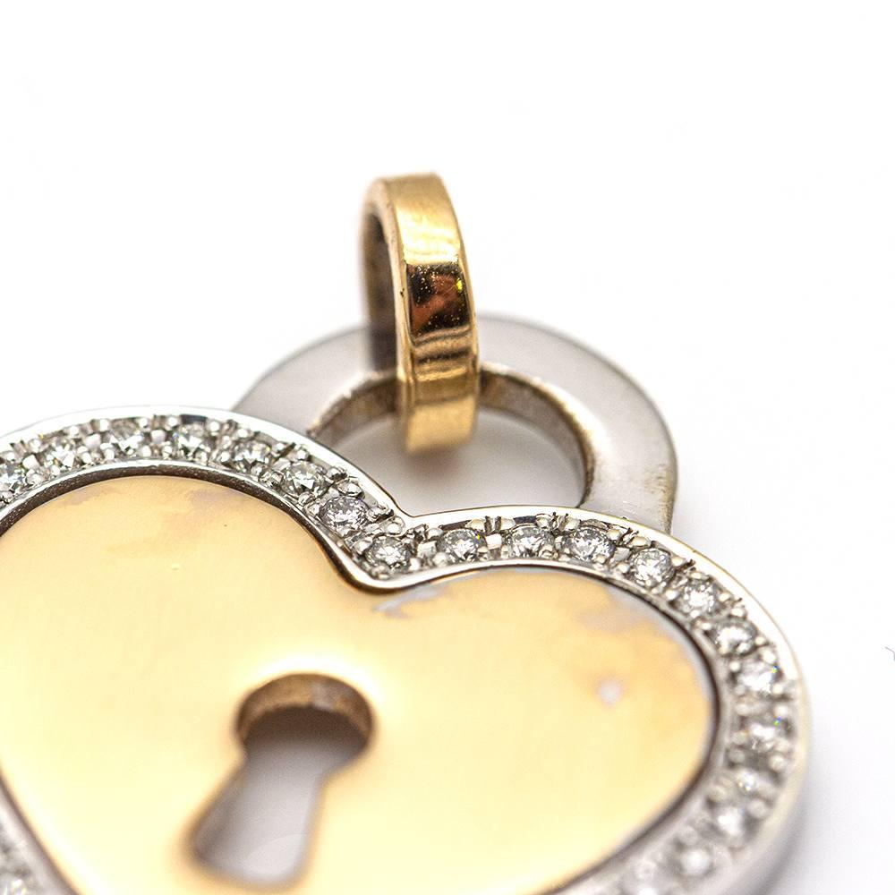 Pendant CLE D'AMOUR in Gold and Diamonds In New Condition For Sale In BARCELONA, ES