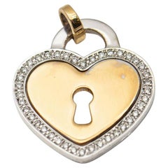 Used Pendant CLE D'AMOUR in Gold and Diamonds