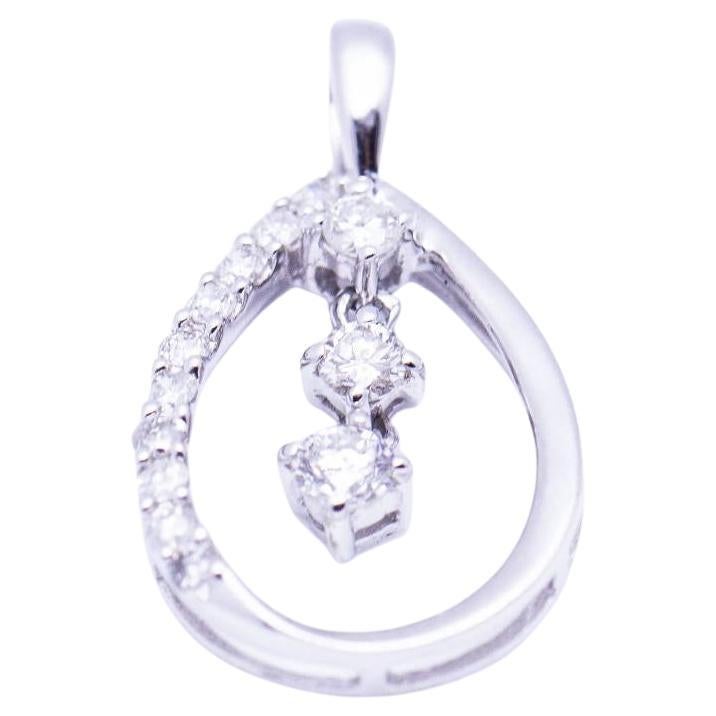 Pendant COLUMPIO White Gold and Diamonds For Sale