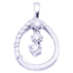 Anhänger COLUMPIO Weißgold und Diamanten