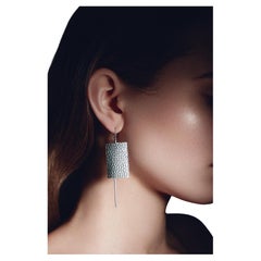 Pendant contemporary threaders chain earrings minimalistic dots Gilding Silver