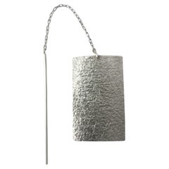 Pendentif chaîne d'enfilage contemporain boucles d'oreilles minimalistis linéaire Dorure Silver