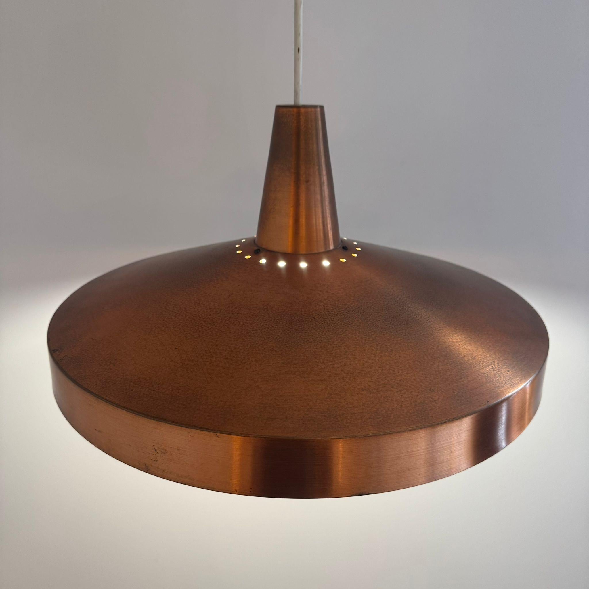 Pendant copper lamp, Denmark 1960 en venta 5