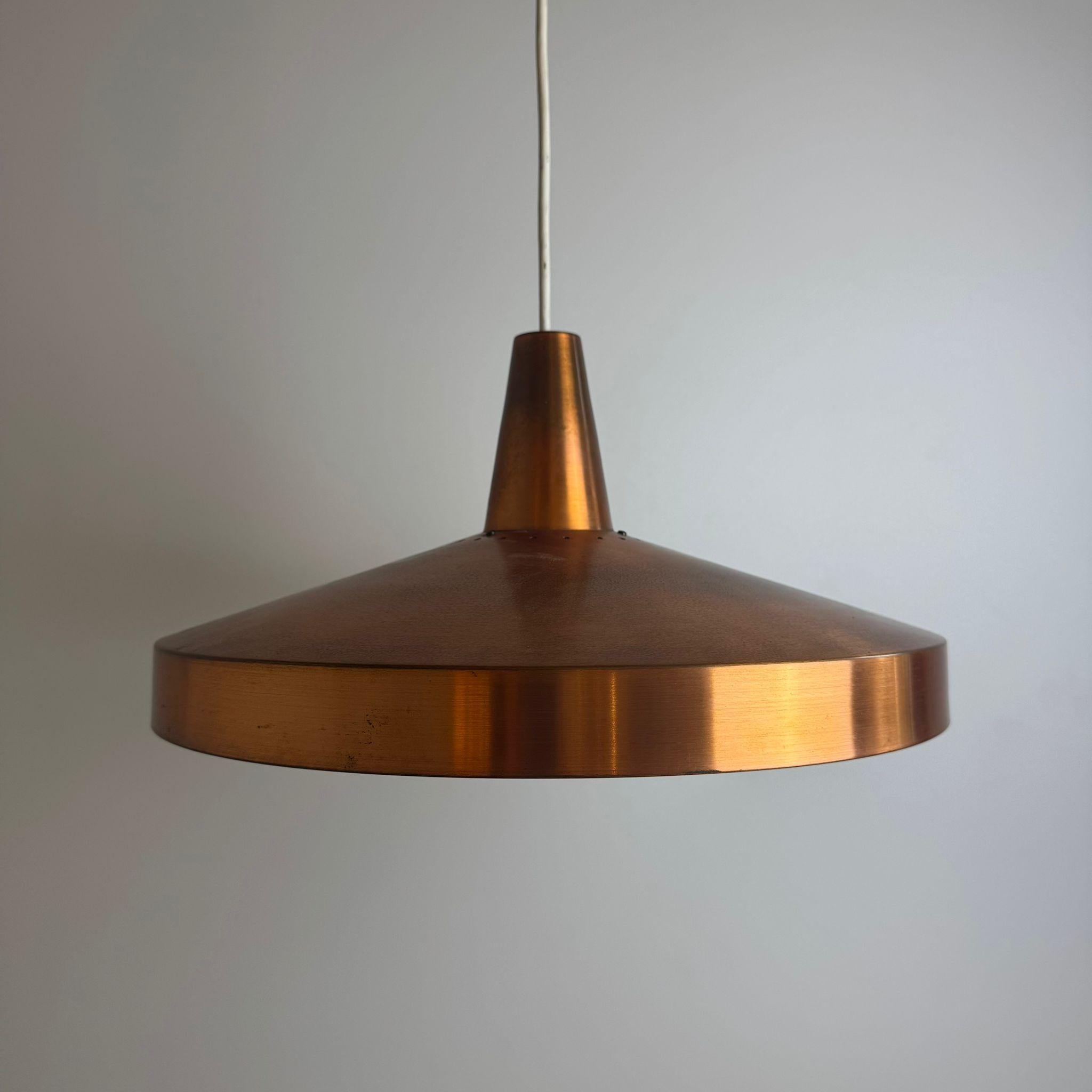Pendant copper lamp, Denmark 1960 Cobre en venta