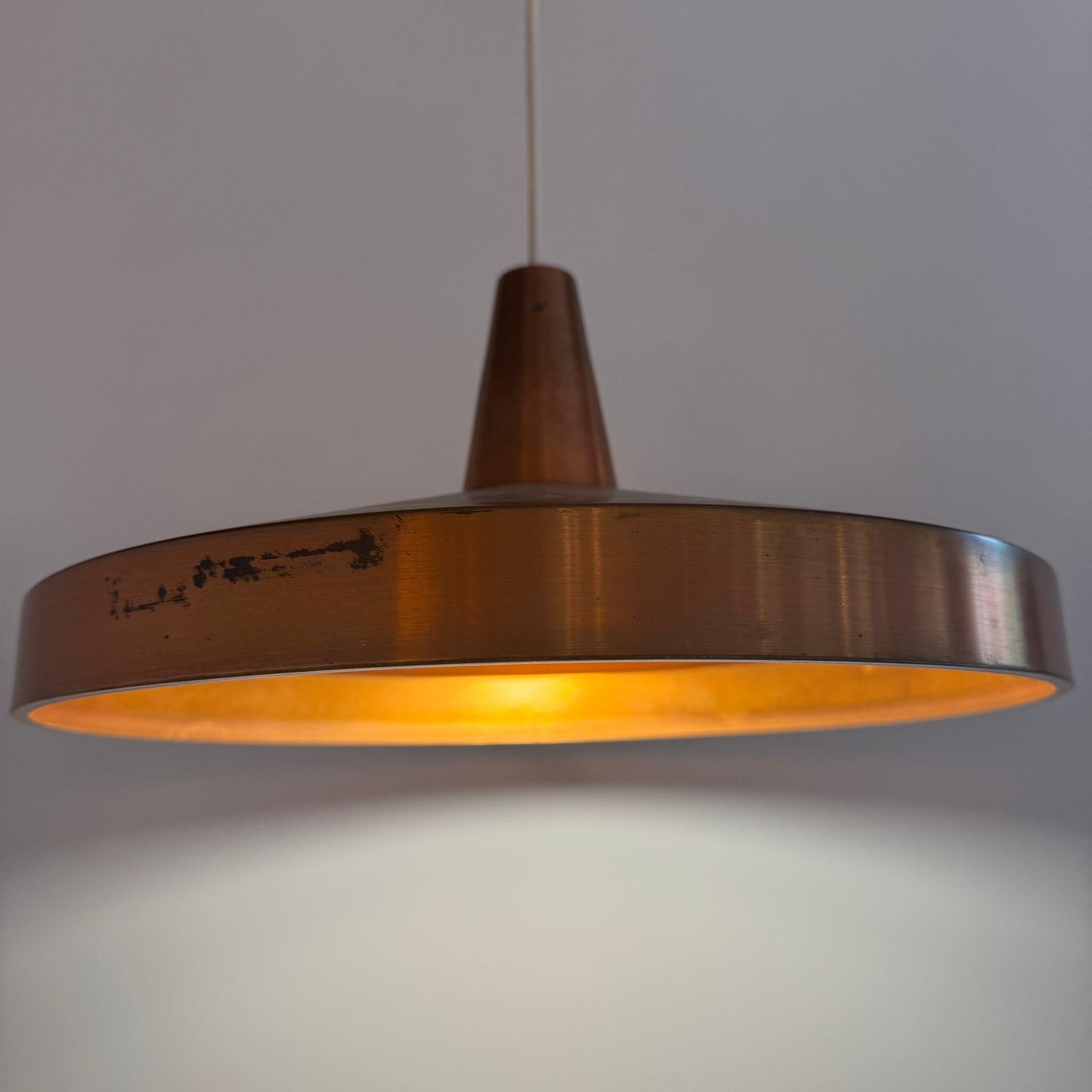 Pendant copper lamp, Denmark 1960 en venta 1