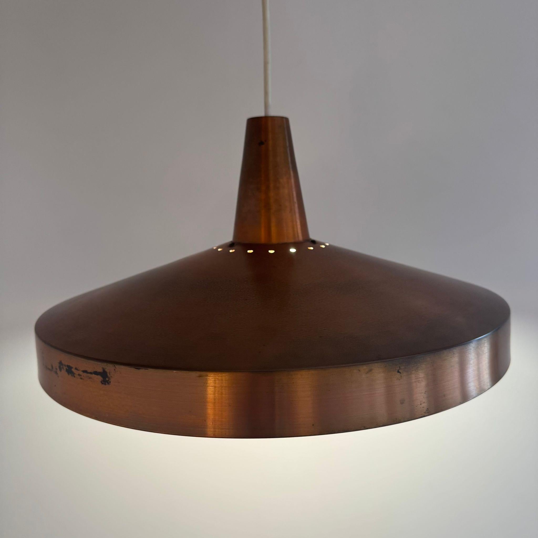 Pendant copper lamp, Denmark 1960 en venta 2