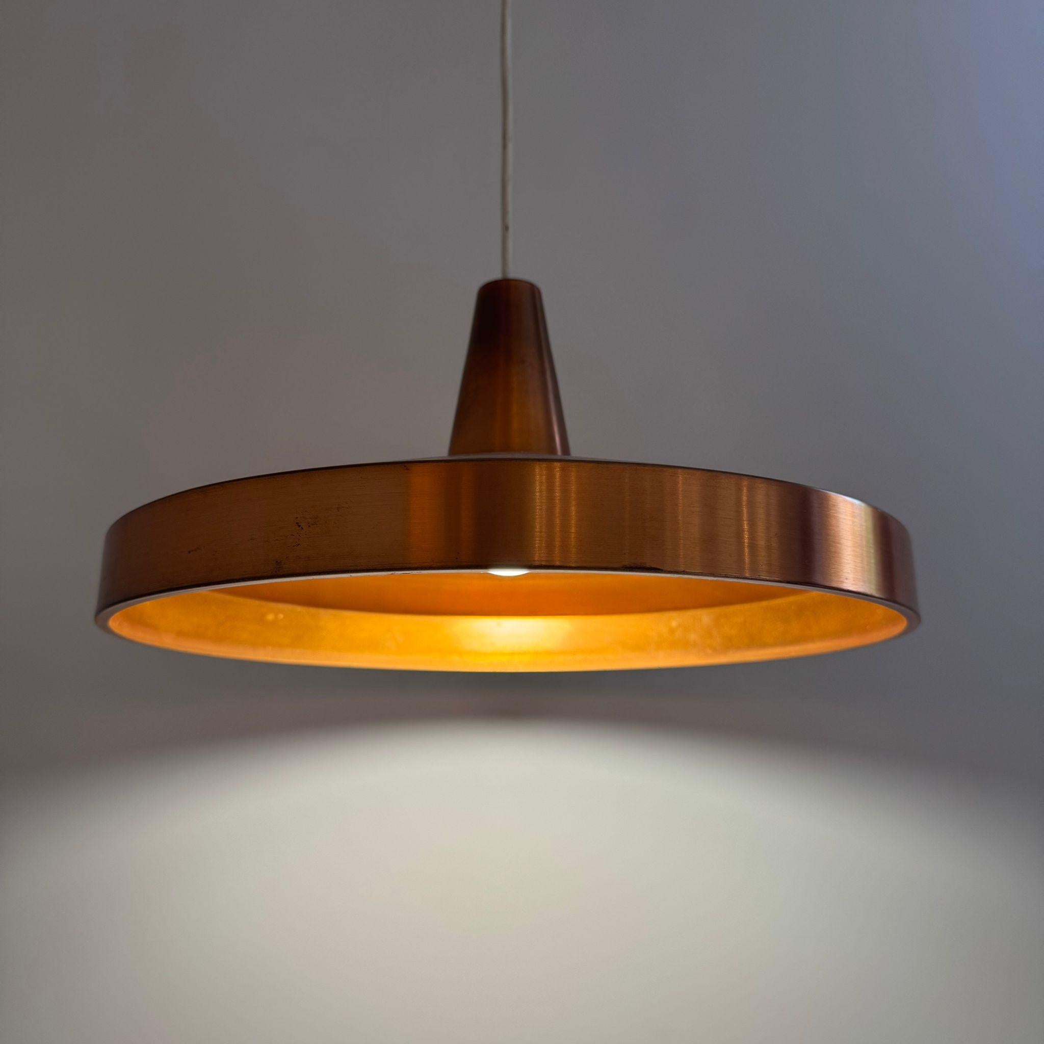 Pendant copper lamp, Denmark 1960 en venta 4