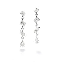Pendant Diamond White Gold Earrings