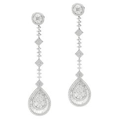 Pendant Diamond White Gold Earrings