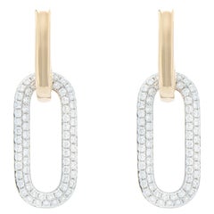 Anhänger-Ohrringe mit 1,11 Karat Diamanten aus 18 Karat Gold