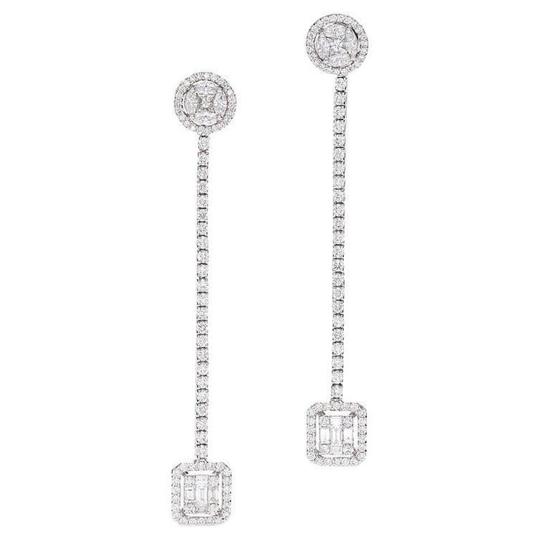 Pendants d'oreilles avec diamants
