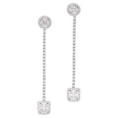 Pendants d'oreilles avec diamants