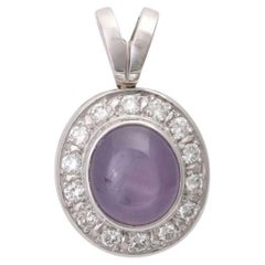 Pendant, Especially with 1 Very Fine Star Ruby 8.65 Cts
