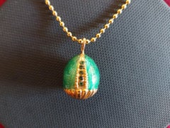 Pendant Fabergé Style, Gold, Original Gift, Sterling Silver, Handmade, Italy