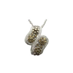 Pendentif en or 14 carats serti de diamants chocolat et de diamants Vanilla