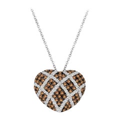Pendant featuring Chocolate Diamonds , Vanilla Diamonds set in 14K Vanilla Gold