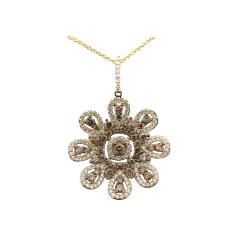 Pendant featuring Chocolate & Vanilla Diamonds set in 14K Honey Gold